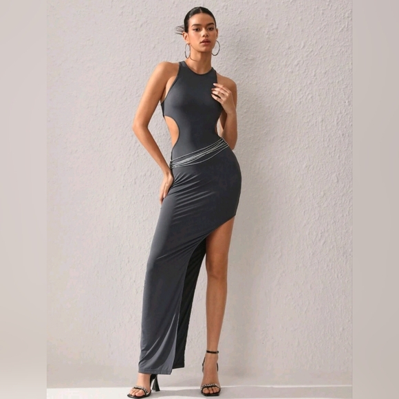 Shein Asymmetrical Sleeveless Hem Dress - Picture 1 of 9